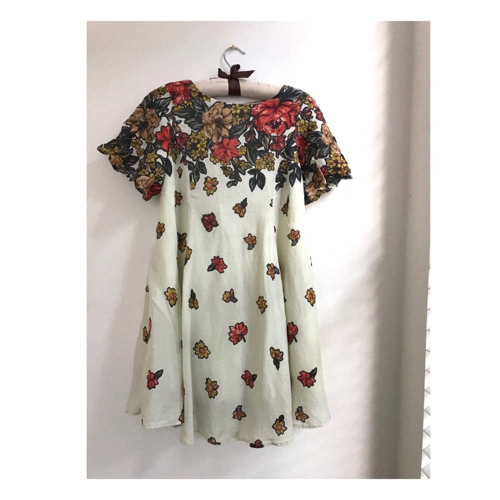 Urban Outfitters floral swing dress + keyhole back